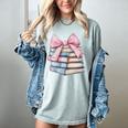 Book Lover Coquette Bow Pink Dainty Ribbon Cute Bookworm Women's Comfort Colors T-Shirt Denim