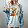 Book Lover Elephant Reading Books Library Read Books Be Kind Women's Comfort Colors T-Shirt Denim