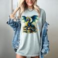 Book Lover Reading Fantasy Dragon Women's Comfort Colors T-Shirt Denim