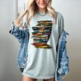 Book Women Graphic Art Colorful Eyes Women's Comfort Colors T-Shirt Denim