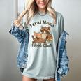 Bookish Feral Moms Book Club Raccoon Mother's Day Bookworm Women's Comfort Colors T-Shirt Denim