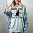 Books Cats Life Is Sweet Cat Book Lover Men Women Teen Women's Comfort Colors T-Shirt Denim