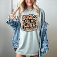 Books Are My Love Language Retro Groovy 70s Book Lover Women's Comfort Colors T-Shirt Denim Books Are My Love Language Retro Groovy 70s Book Lover Women's Comfort Colors T-Shirt Denim