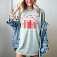 Books Are My Love Language Valentine Reads Bookish Club Women's Comfort Colors T-Shirt Denim