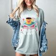 Bookworm Tees Drink Coffee Read Books Be Happy Women's Comfort Colors T-Shirt Denim