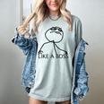 Like A Boss Rage Comic Meme Classic Internet Nostalgia Tee Women's Comfort Colors T-Shirt Denim