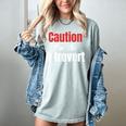 Caution I'm An Introvert Sarcastic Geek Video Gamer Jokes Women's Comfort Colors T-Shirt Denim Caution I'm An Introvert Sarcastic Geek Video Gamer Jokes Women's Comfort Colors T-Shirt Denim