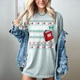 I Closed My Book To Be Here Ugly Christmas Sweater Women's Comfort Colors T-Shirt Denim I Closed My Book To Be Here Ugly Christmas Sweater Women's Comfort Colors T-Shirt Denim