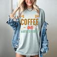 Coffee & Introvert Humor Tee Quote Cute Font Women's Comfort Colors T-Shirt Denim
