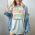 Color Our World Book Reading Program 2026 Summer Women's Comfort Colors T-Shirt Denim