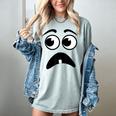 Creepy Face Carrot Halloween Book Character Costume Women's Comfort Colors T-Shirt Denim