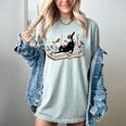 Cute Cat Flower Garden Book Kitty Reading Floral Men Women Girls Kids Women's Comfort Colors T-Shirt Denim Cute Cat Flower Garden Book Kitty Reading Floral Men Women Girls Kids Women's Comfort Colors T-Shirt Denim