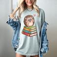 Cute Hedgehog Reading Books Animal Lover Reader Bookworm Women's Comfort Colors T-Shirt Denim