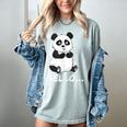 Cute Introvert Vibes – Panda Hello & Goodbye Women's Comfort Colors T-Shirt Denim