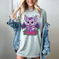 Cute Pastel Goth Bat Reading Book Women's Comfort Colors T-Shirt Denim Cute Pastel Goth Bat Reading Book Women's Comfort Colors T-Shirt Denim