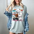 Cute Polar Bear Is Reading a Book Reading Polar Bear Women's Comfort Colors T-Shirt Denim
