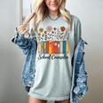 Cute Wildflower Book School Counseling Life School Counselor Women's Comfort Colors T-Shirt Denim