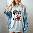 Dalmatian Reading a Book Dog Women's Comfort Colors T-Shirt Denim