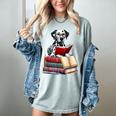 Dalmatian Reading Books Matching Bookworm Readers Librarian Women's Comfort Colors T-Shirt Denim