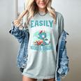 Easily Distracted By Books And Dragons Nerds Women's Comfort Colors T-Shirt Denim Easily Distracted By Books And Dragons Nerds Women's Comfort Colors T-Shirt Denim