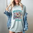 Easily Distracted By Dragons And Books Bookworm Women's Comfort Colors T-Shirt Denim Easily Distracted By Dragons And Books Bookworm Women's Comfort Colors T-Shirt Denim