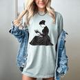 Emily Dickinson Reading A Book Women's Comfort Colors T-Shirt Denim