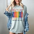 Equality Hurts No One LGBTQ Pride Books And Flowers Women's Comfort Colors T-Shirt Denim Equality Hurts No One LGBTQ Pride Books And Flowers Women's Comfort Colors T-Shirt Denim