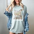 Ew People Cat Tabby Cat Antisocial Grumpy Introvert Women's Comfort Colors T-Shirt Denim