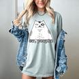Ew People Introvert Sayings Sarcastic Cat Quote Women's Comfort Colors T-Shirt Denim