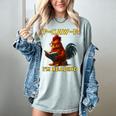 F-CAW-F I'm Reading Chicken Book Lover Introvert Meme Women's Comfort Colors T-Shirt Denim