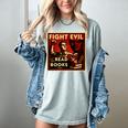 Fight Evil Read Books Propaganda Poster Women's Comfort Colors T-Shirt Denim