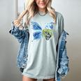 Frutiger Aero Aesthetic Butterfly Computer Fishes Scenery Women's Comfort Colors T-Shirt Denim Frutiger Aero Aesthetic Butterfly Computer Fishes Scenery Women's Comfort Colors T-Shirt Denim