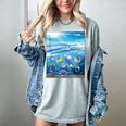 Frutiger Aero Aesthetic Tech Ocean Underwater Fishes Women's Comfort Colors T-Shirt Denim Frutiger Aero Aesthetic Tech Ocean Underwater Fishes Women's Comfort Colors T-Shirt Denim