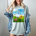 Frutiger Aero Aesthetic Tech Scenery Fishes Sunflower Raglan Baseball Tee Women's Comfort Colors T-Shirt Denim Frutiger Aero Aesthetic Tech Scenery Fishes Sunflower Raglan Baseball Tee Women's Comfort Colors T-Shirt Denim