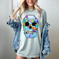Frutiger Aero Aesthetic Tech Skull Computer Fishes Raglan Baseball Tee Women's Comfort Colors T-Shirt Denim