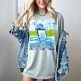 Frutiger Aero Aesthetic Tech Water Fishes Monitor Screen Women's Comfort Colors T-Shirt Denim Frutiger Aero Aesthetic Tech Water Fishes Monitor Screen Women's Comfort Colors T-Shirt Denim