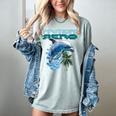Frutiger Aero Splashy Dolphin Y2k Aesthetic Graphic Women's Comfort Colors T-Shirt Denim