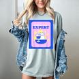 Fun Cute Introvert Cat Character With Wine Women's Comfort Colors T-Shirt Denim
