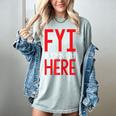 Fyi Introvert Here Raglan Baseball Tee Women's Comfort Colors T-Shirt Denim