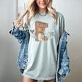 Ghosts Reading Books Teacher Halloween Librarian Book Lover Women's Comfort Colors T-Shirt Denim