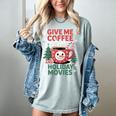 Give Me Coffee And Holiday Movies Introvert Christmas Women's Comfort Colors T-Shirt Denim Give Me Coffee And Holiday Movies Introvert Christmas Women's Comfort Colors T-Shirt Denim