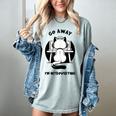 Go Away I'm Introverting Cat With Coffee Women's Comfort Colors T-Shirt Denim