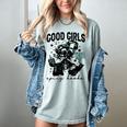 Good Girls Read Spicy Skeleton Book Club Women's Comfort Colors T-Shirt Denim
