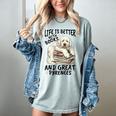 Great Pyrenees Dog Breed Life Is Better With Books And Great Women's Comfort Colors T-Shirt Denim