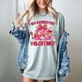 Groovy All Booked For Valentines Books Pink Coquette Bow Women's Comfort Colors T-Shirt Denim