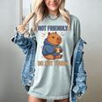 Grouchy Capybara Not Friendly Do Not Touch Introvert Premium Tri-Blend Women's Comfort Colors T-Shirt Denim