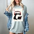 Grumpy Frog Books Music Kawaii Ink Japanese Women's Comfort Colors T-Shirt Denim