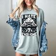 I Hate Everyone Introvert Anti-Social Dark Humor Women's Comfort Colors T-Shirt Denim