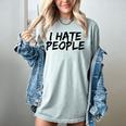 I Hate People Graffiti Introverts Meme Loner Women's Comfort Colors T-Shirt Denim