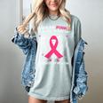 Heart I Wear Pink In Memory Of Nana Breast Cancer Awareness Women's Comfort Colors T-Shirt Denim